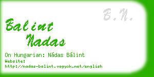 balint nadas business card